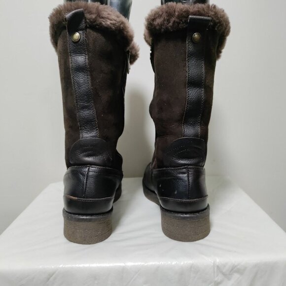 PAJAR Canada Karen Amarillo Waterproof Leather Shearling Fur Winter Boots 7-7.5 - Picture 4 of 11